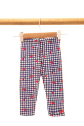 Leggings med rutete kirsebærmønster